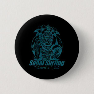 Bóton Redondo 5.08cm Sai Surfing Tailândia Ocean's Club Retro Japonês W