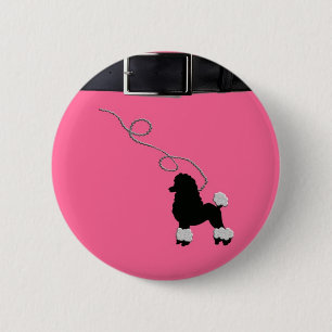 Bóton Redondo 5.08cm saia retro da caniche do 50