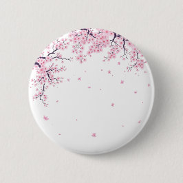 Bóton Redondo 5.08cm Sakura Flor de Cerejeira Arte Japonesa Tote