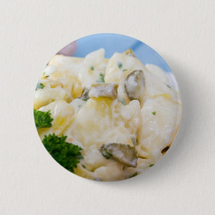 Bóton Redondo 5.08cm Salada de batata com enchido e mostarda