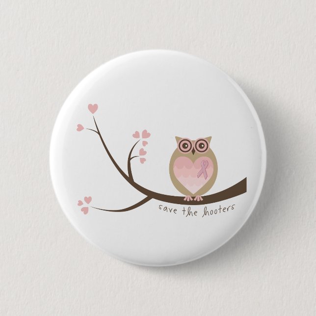 Bóton Redondo 5.08cm Salvar o botão redondo dos Hooters (Frente)