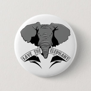 Bóton Redondo 5.08cm Salvar o elefante