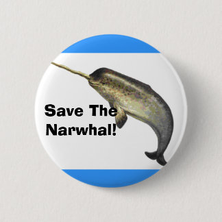 Bóton Redondo 5.08cm Salvar o Narwhal!