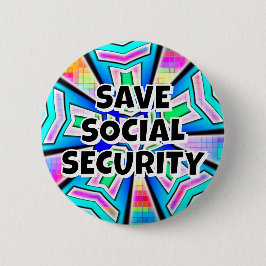 Bóton Redondo 5.08cm SALVAR SEGURANÇA SOCIAL (você pode mudar as palavr
