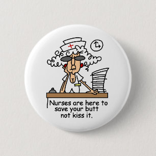 Bóton Redondo 5.08cm Salvar seu bumbum!
