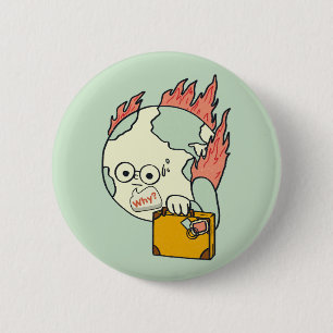 Bóton Redondo 5.08cm Salve nosso planeta - Dia da Terra