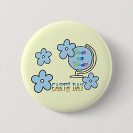 Bóton Redondo 5.08cm Salve o globo planeta do dia da Terra