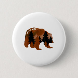 Bóton Redondo 5.08cm Salve o nosso Urso de Proteção Ambiental das Flore