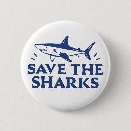 Bóton Redondo 5.08cm Salve os tubarões