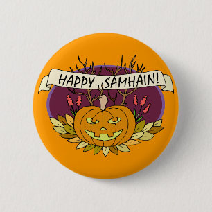 Bóton Redondo 5.08cm Samhain feliz