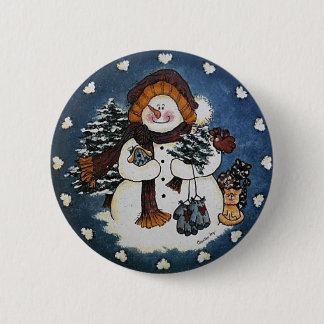 Bóton Redondo 5.08cm Sammy o Pin do botão do boneco de neve