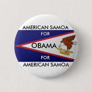 Bóton Redondo 5.08cm SAMOA AMERICANAS PARA o botão de OBAMA