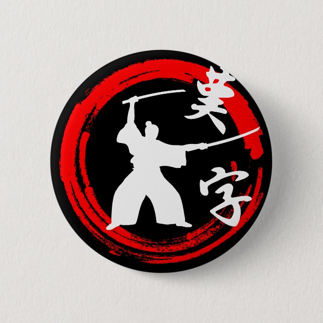 Bóton Redondo 5.08cm Samurai (Frente)