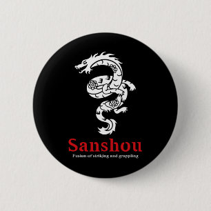 Bóton Redondo 5.08cm Sanshou Dragão Sanda Boxe Chinês Artes Marciais _