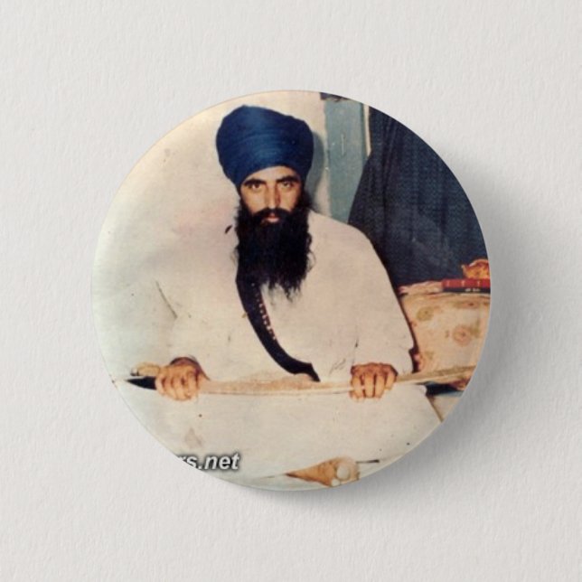 Bóton Redondo 5.08cm Sant Jarnail Singh Ji Khalsa Bhindranwale (Frente)