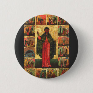 Bóton Redondo 5.08cm Santa Anastácia a Libertadora Arte Bizantina