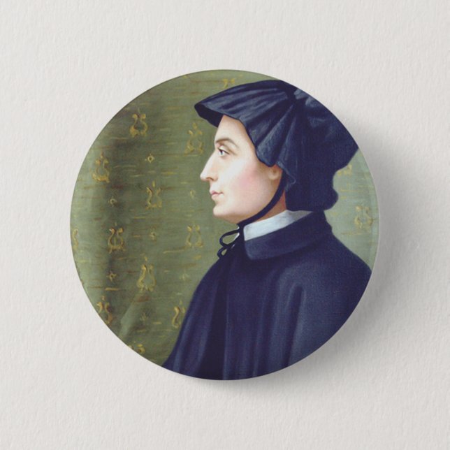 Bóton Redondo 5.08cm Santa Isabel Ana Seton (Frente)