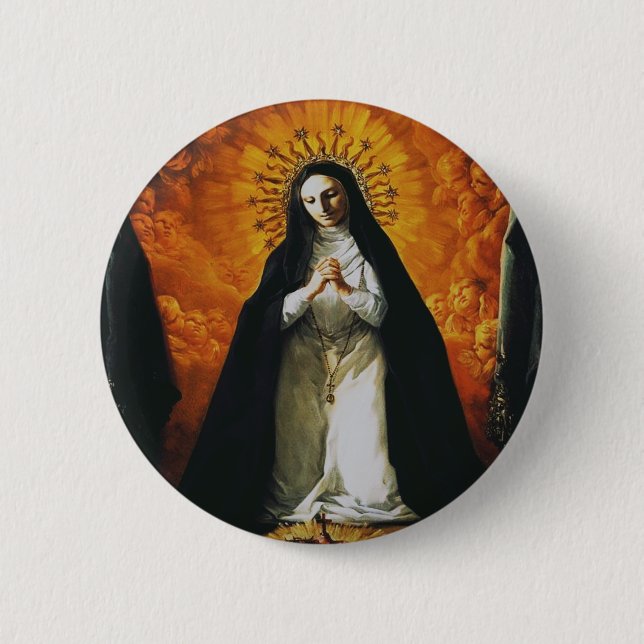 Bóton Redondo 5.08cm Santa Margarida Maria Alacoque (Frente)
