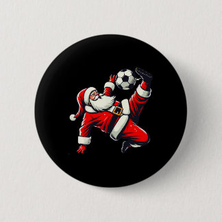 Bóton Redondo 5.08cm Santa Plays Soccer Bicycle Kick, Christmas Women M