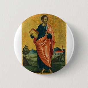 Bóton Redondo 5.08cm Santo Bartolomeu o Apóstolo Belas Artes