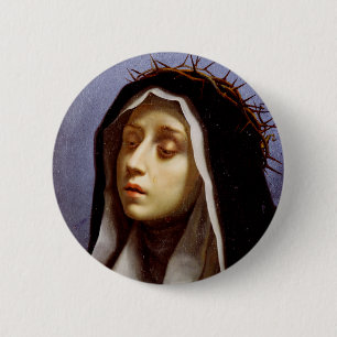 Bóton Redondo 5.08cm Santo Catherine de Siena