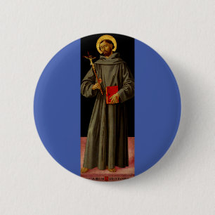 Bóton Redondo 5.08cm Santo Francis de Assisi por Antoniazzo Romano