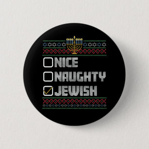 Bóton Redondo 5.08cm Santo Judeu Legal Ilegal Natal Feio Hanukkah 