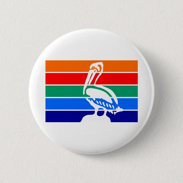 Bóton Redondo 5.08cm Santo Petersburg, Flórida (Frente)