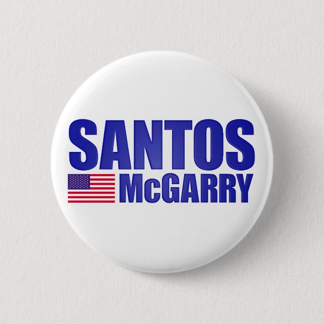 Bóton Redondo 5.08cm Santos McGarry (Frente)
