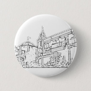 Bóton Redondo 5.08cm São Francisco 1986 art O Desenho do MUSEU Zazzle