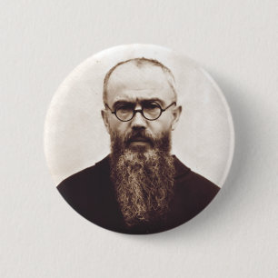 Bóton Redondo 5.08cm São Maximiliano Kolbe padre católico polonês