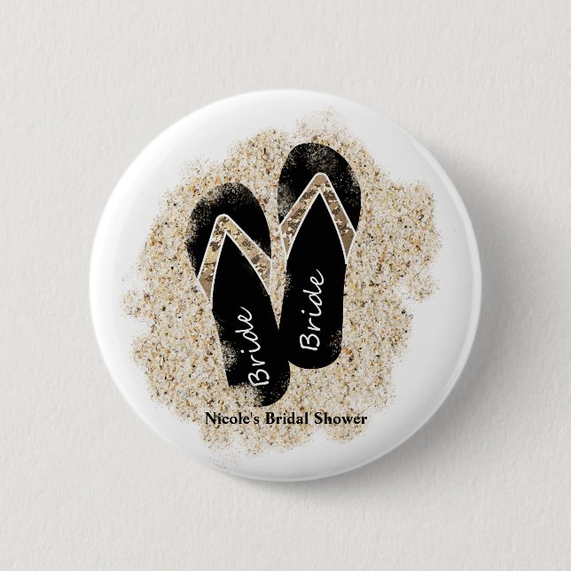 Bóton Redondo 5.08cm Sapatos de Noiva Chinelos de Verão Praia Festa de  (Frente)