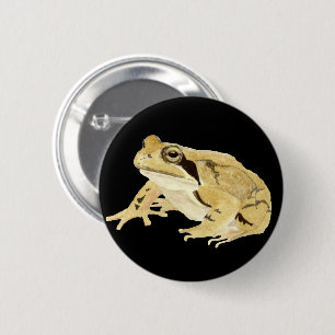 Bóton Redondo 5.08cm Sapo de madeira