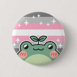 Bóton Redondo 5.08cm Sapo de Sinalizador LGBT Demigirl