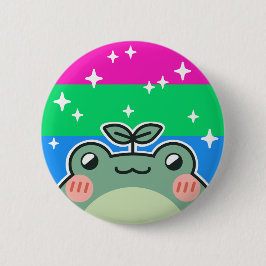 Bóton Redondo 5.08cm Sapo do Sinalizador do Orgulho LGBT Polisexual