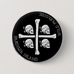 Bóton Redondo 5.08cm Sardinia, paraíso selvagem - pino