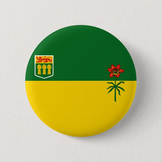 Bóton Redondo 5.08cm Saskatchewan Flag (Frente)