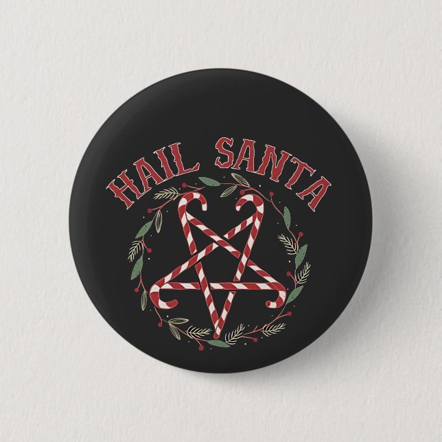 Bóton Redondo 5.08cm Satã Natal Krampus Xmas Devil Candy (Frente)