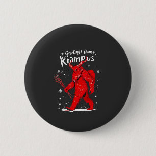 Bóton Redondo 5.08cm Saudações do Natal de Krampus Xmas