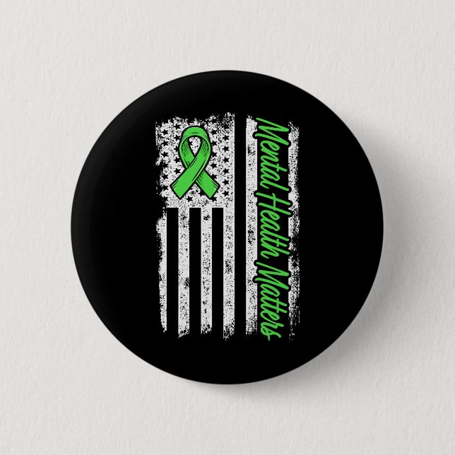 Bóton Redondo 5.08cm Saúde Mental Luta Contra A Estigma Saúde Mental A (Frente)