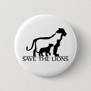 Bóton Redondo 5.08cm Save the Lions