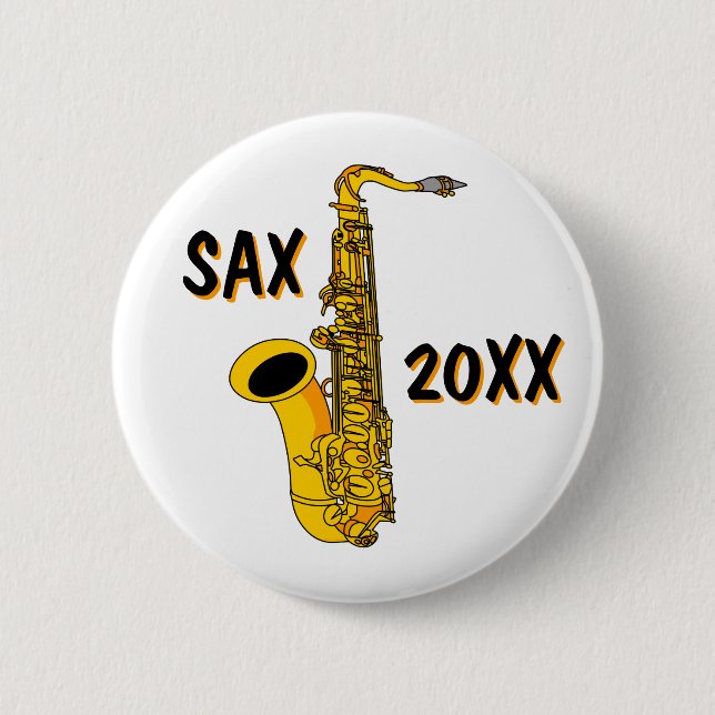 Bóton Redondo 5.08cm saxofone (Frente)