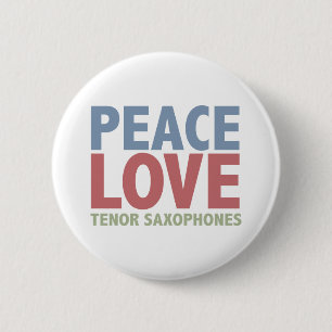 Bóton Redondo 5.08cm Saxofones do conteúdo do amor da paz