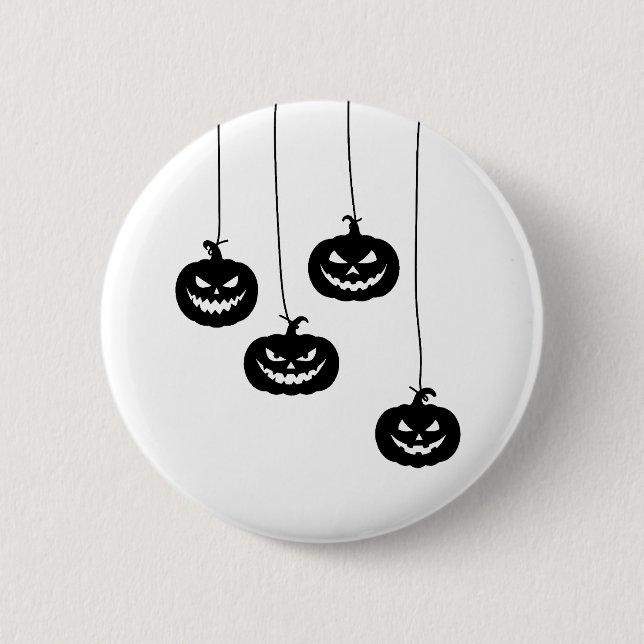 Bóton Redondo 5.08cm Scary Pumpkin hanging (Frente)