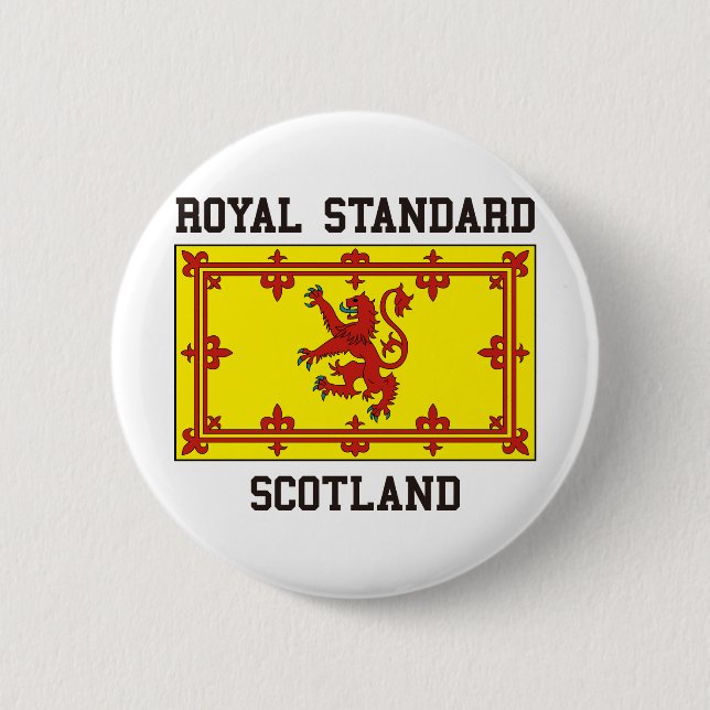 Bóton Redondo 5.08cm Scotland padrão real (Frente)