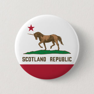 Bóton Redondo 5.08cm Scotland Republic California Flag Unicorn