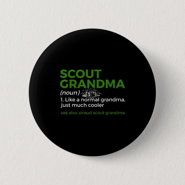 Bóton Redondo 5.08cm Scouting Funny Scout Grandma Definition Proud Scou (Frente)