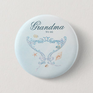 Bóton Redondo 5.08cm Sea You Soon Rococo Avó Para Ser Chamada Baby Show
