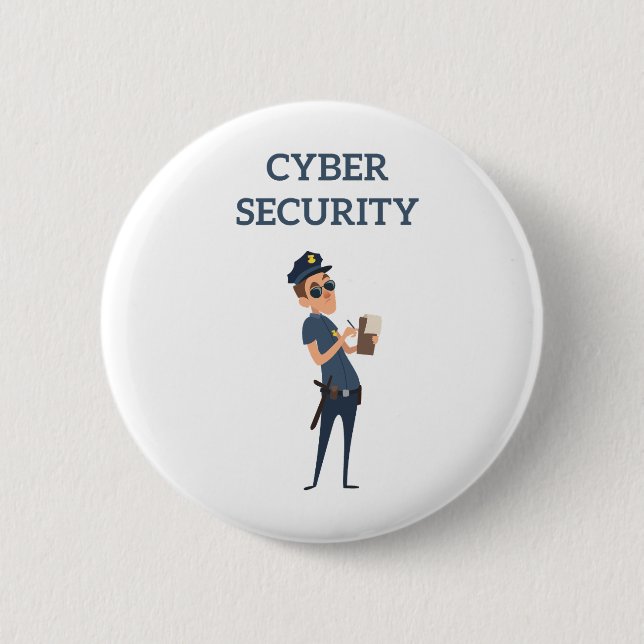 Bóton Redondo 5.08cm Segurança cibernética: o policial Legal sobre patr (Frente)