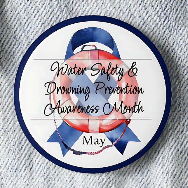 Bóton Redondo 5.08cm Segurança da água e prevenção do afogamento (Criador carregado)